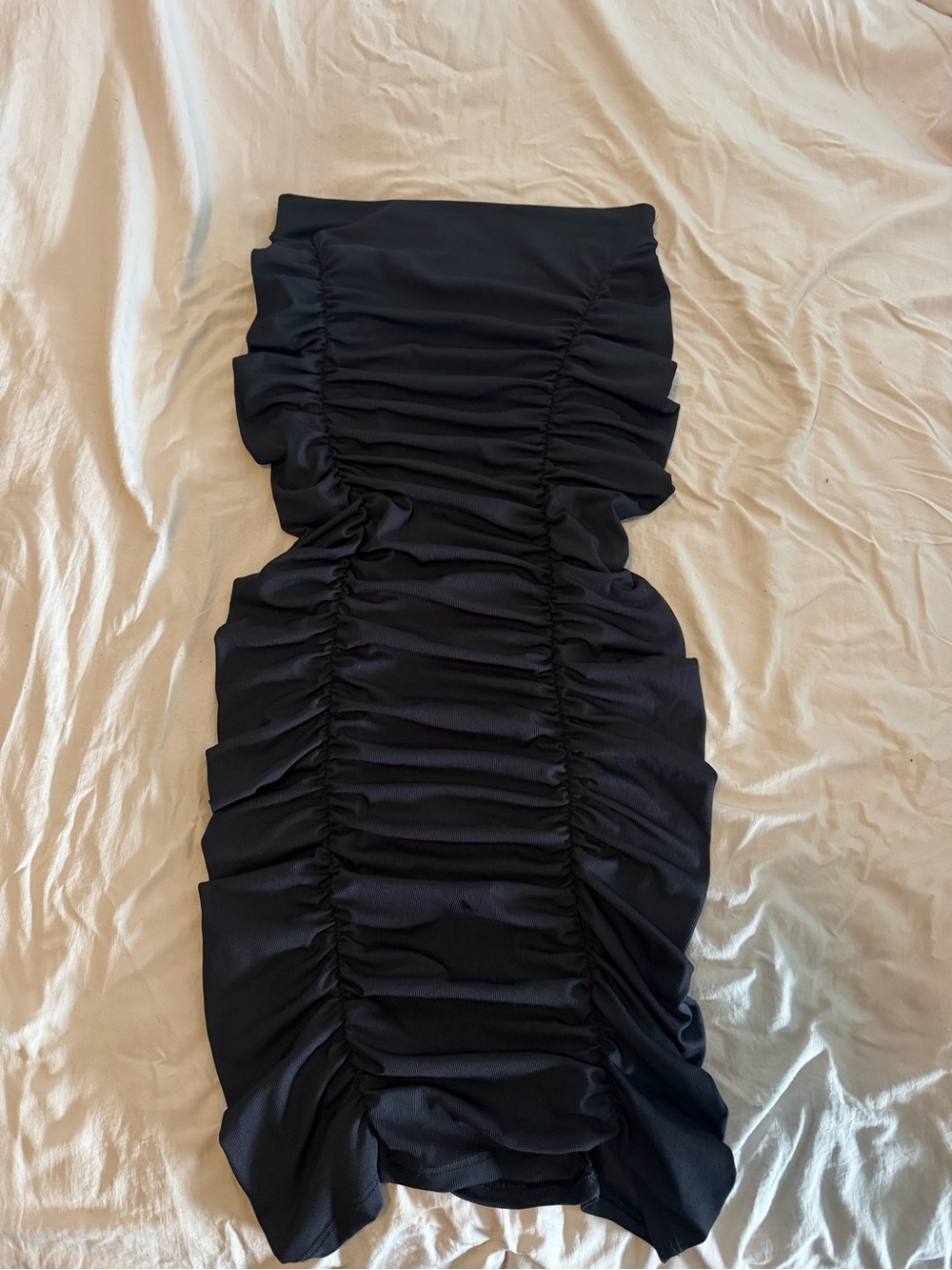 Topshop Black Ruched bodycon dress